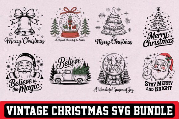 Download Vintage Christmas SVG Bundle. - Vintage christmas svg Collection