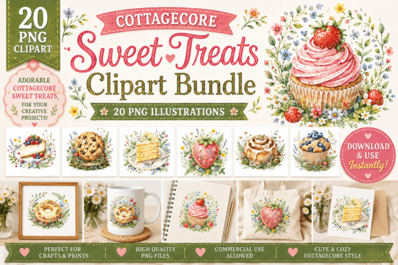 Download Cottagecore Sweet Treats Clipart - Sweet treats Collection