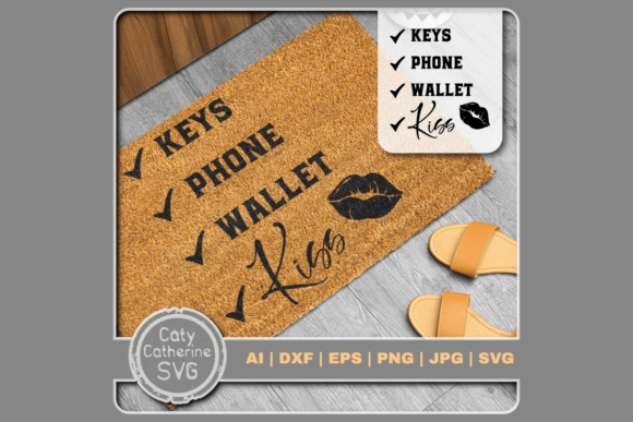Download DIY Welcome Mat Keys Phone Wallet Kiss - Kiss Collection
