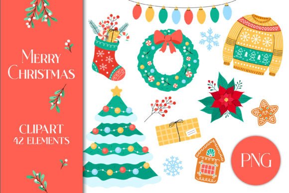 Download Cute Christmas Clipart PNG Xmas Bundle - Premium Resources
