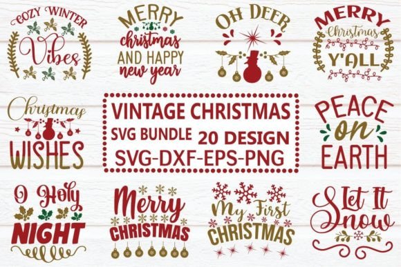 Download Vintage Christmas SVG Bundle - Vintage christmas svg Collection