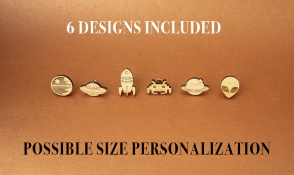 Download Space Earrings File for Laser Cutter. - Laser cutter Collection