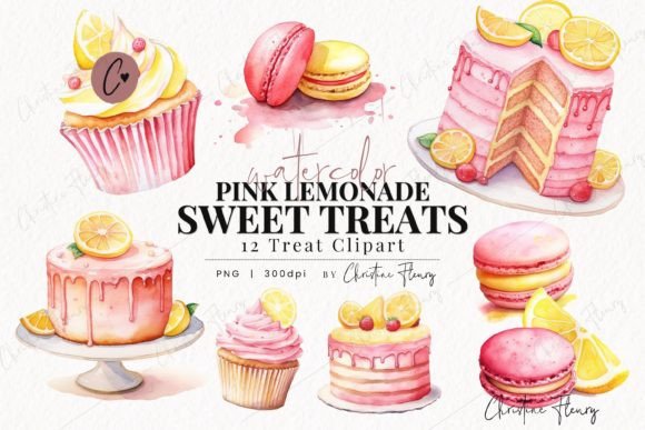 Download Watercolor Pink Lemonade Sweet Treats Cl - Sweet treats Collection