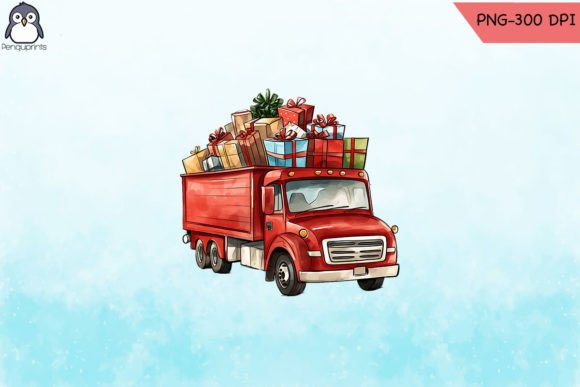 Download Red Truck Christmas Gift PNG - Christmas gift png Collection