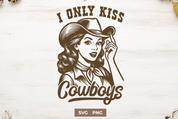 Download I Only Kiss Cowboys Western Cowgirl SVG - Kiss Collection