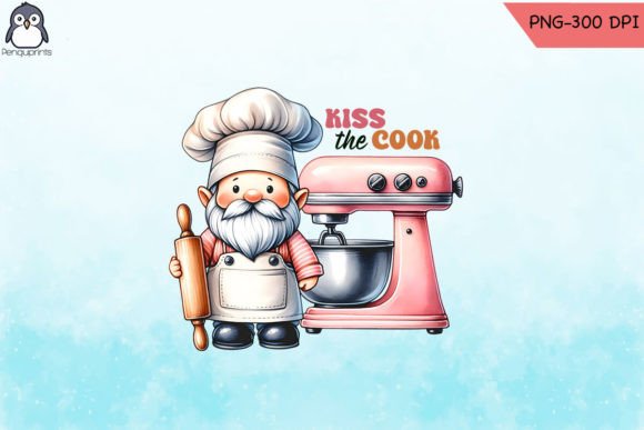 Download Kiss Cook Gnome Baking PNG - Kiss Collection