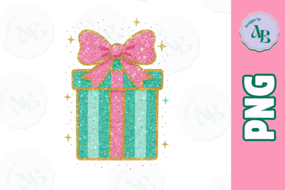 Download Glitter Girly Christmas Gift PNG - Christmas gift png Collection