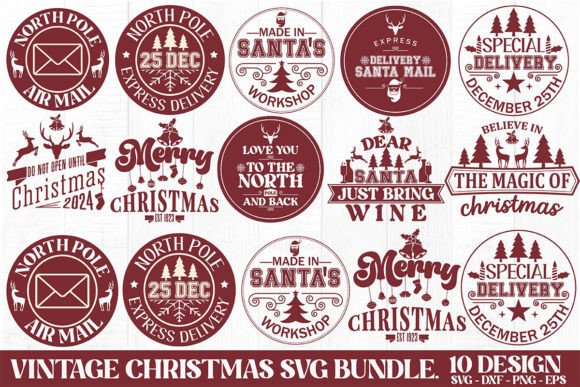 Download Vintage Christmas SVG Bundle. - Vintage christmas svg Collection